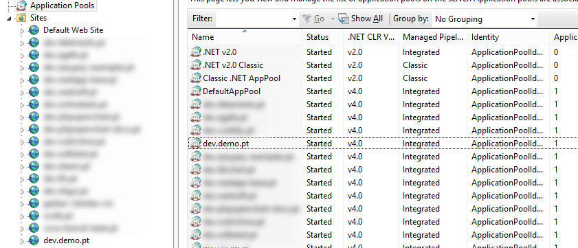 Set cmd.exe permissions to applications or sites served by IIS